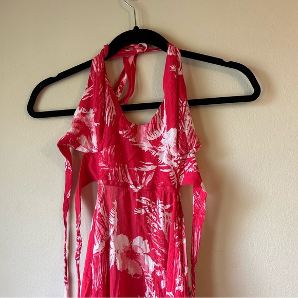 Free people raspberry lilies floral dress - Picture 6 of 9